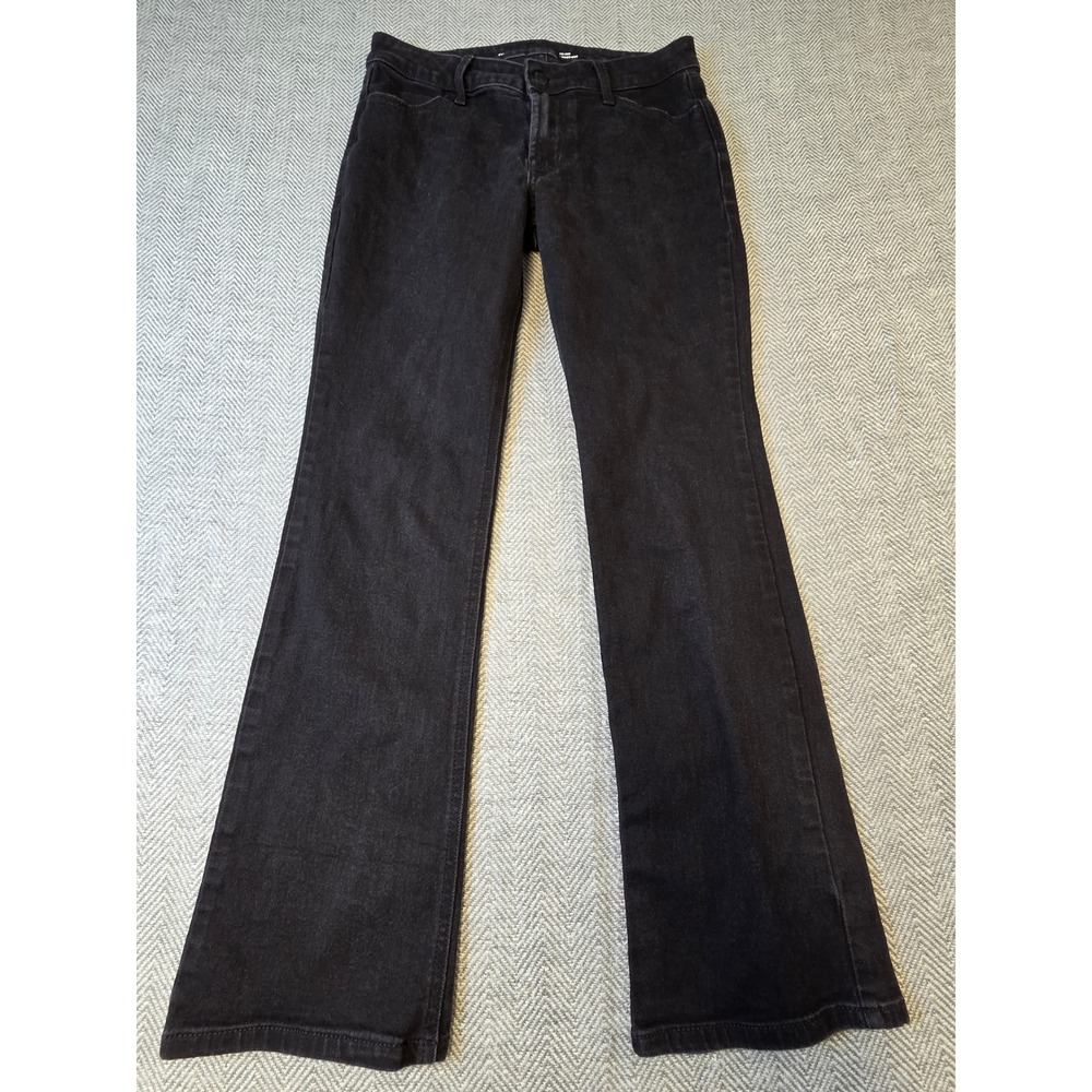 Old Navy Wow Boot-Cut Jeans Women's 4 Petite Black Denim Stretch Mid-Rise Grunge
